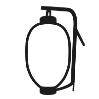 弓張提灯（丸味ある形）